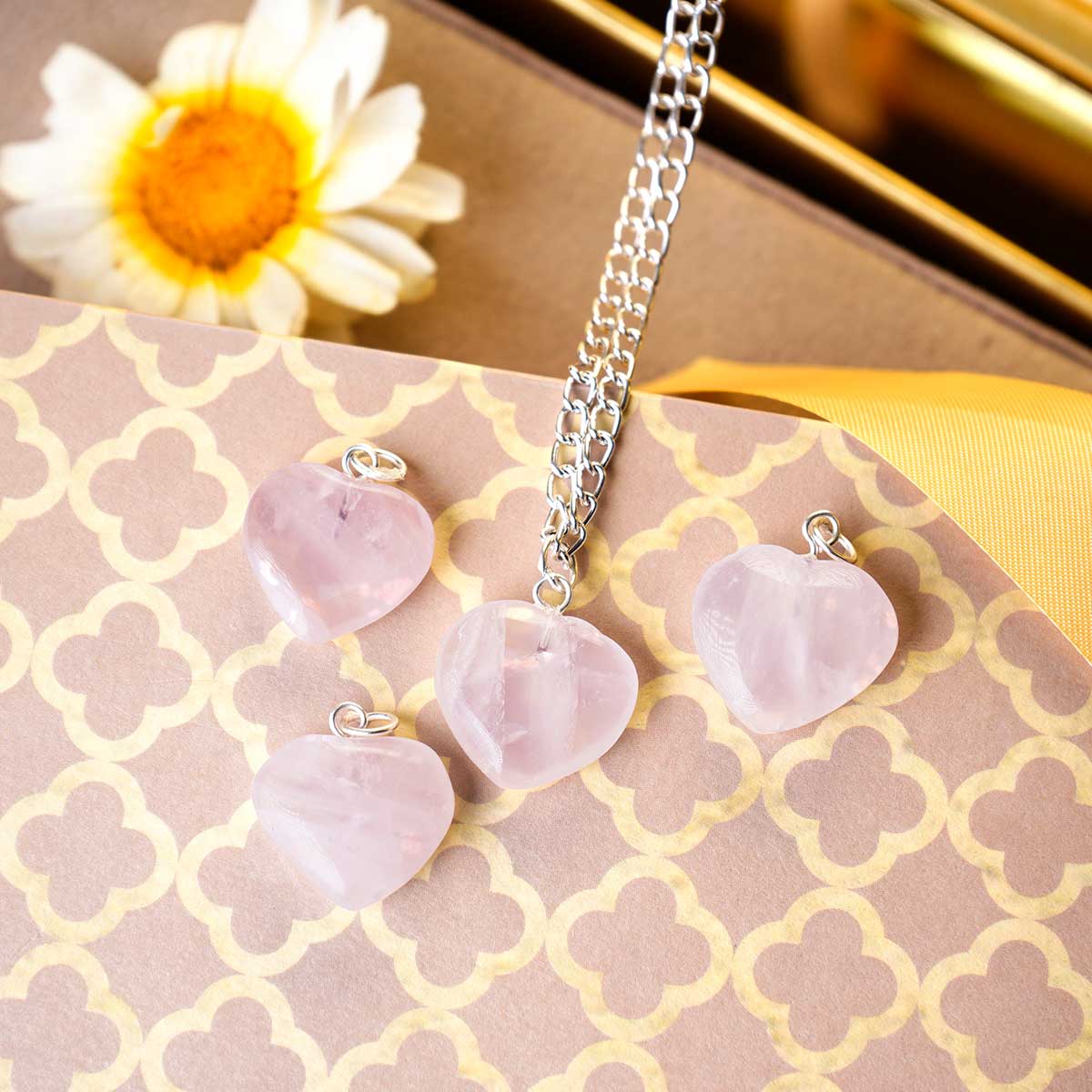 Rose Quartz Heart Pendant