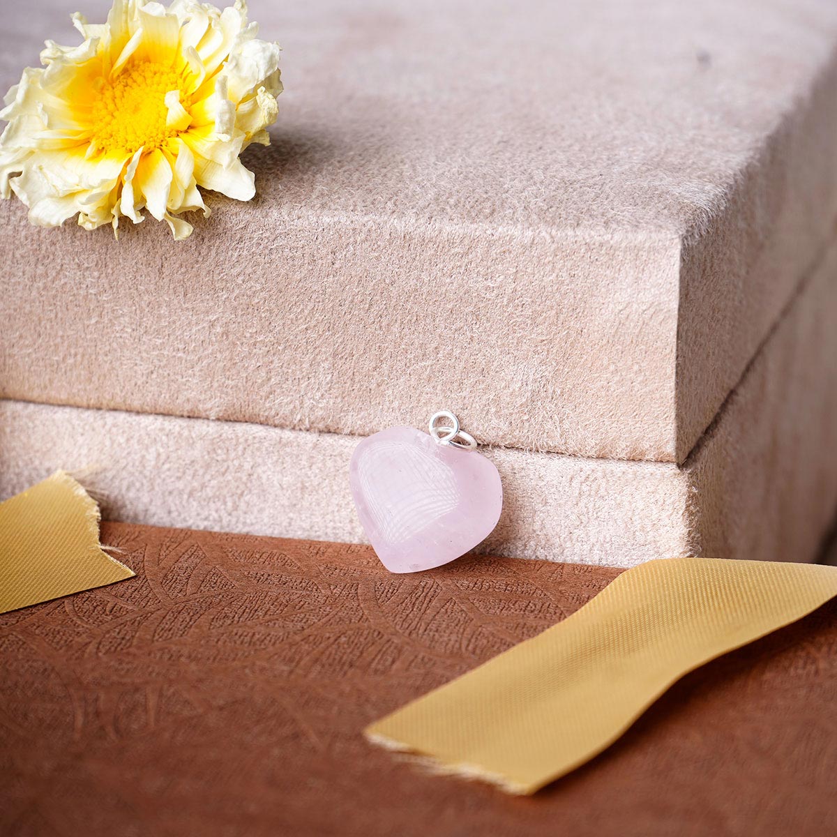 Rose Quartz Heart Pendant