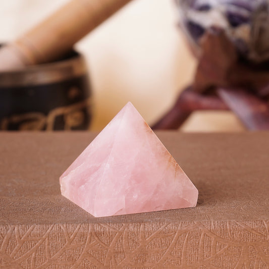 Rose Quartz Stone Pyramid