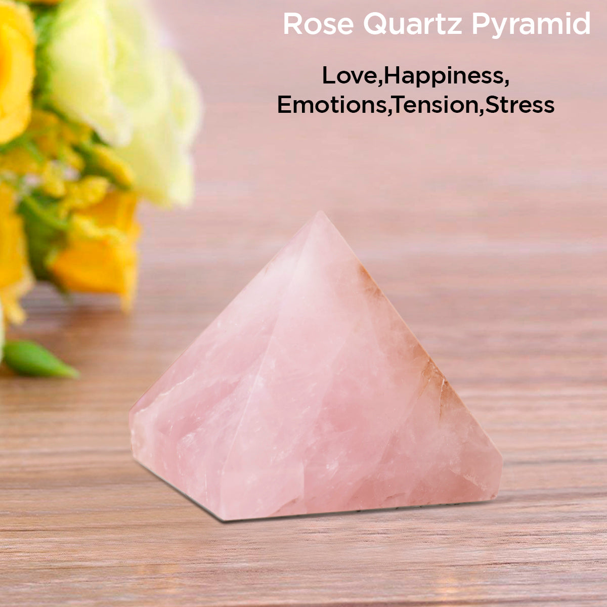 Rose Quartz Stone Pyramid