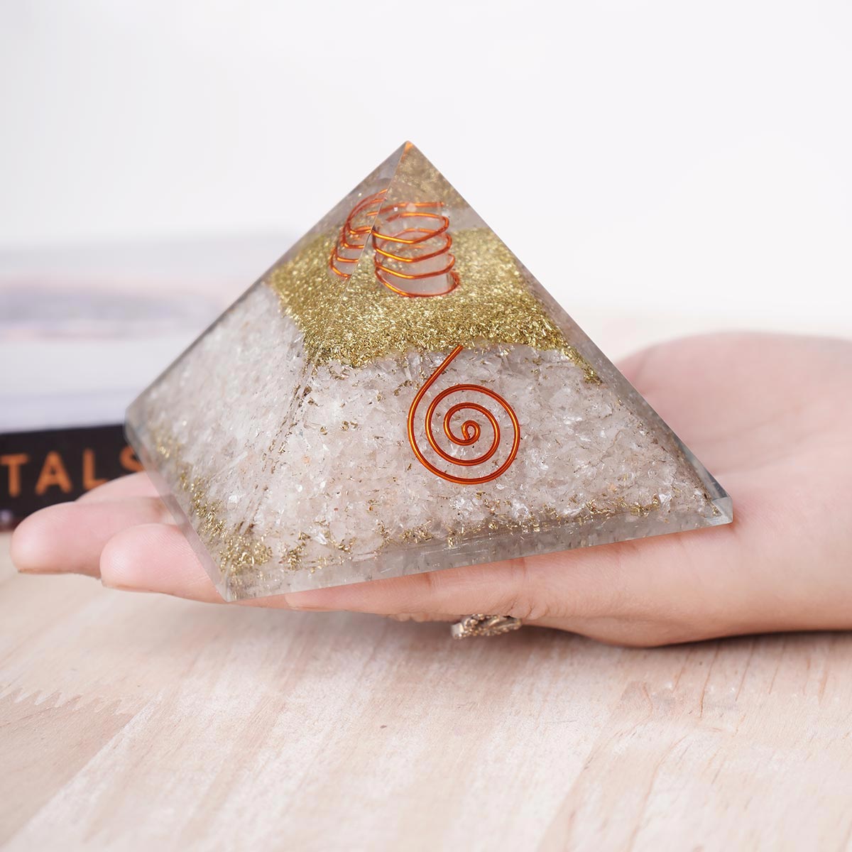 Rose Quatyz Crystal Orgone Pyramid