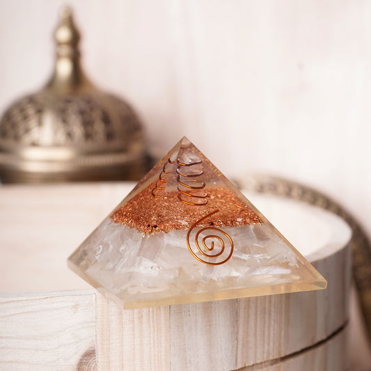 Selenite Crystal Orgone Pyramid