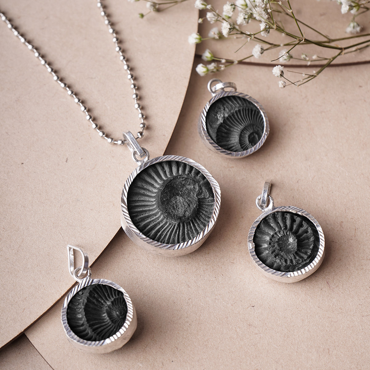 Shaligram Round Pendant