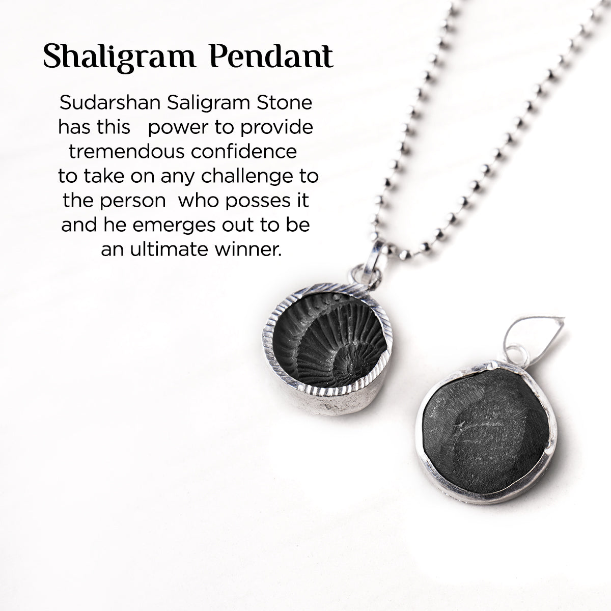 Shaligram Round Pendant