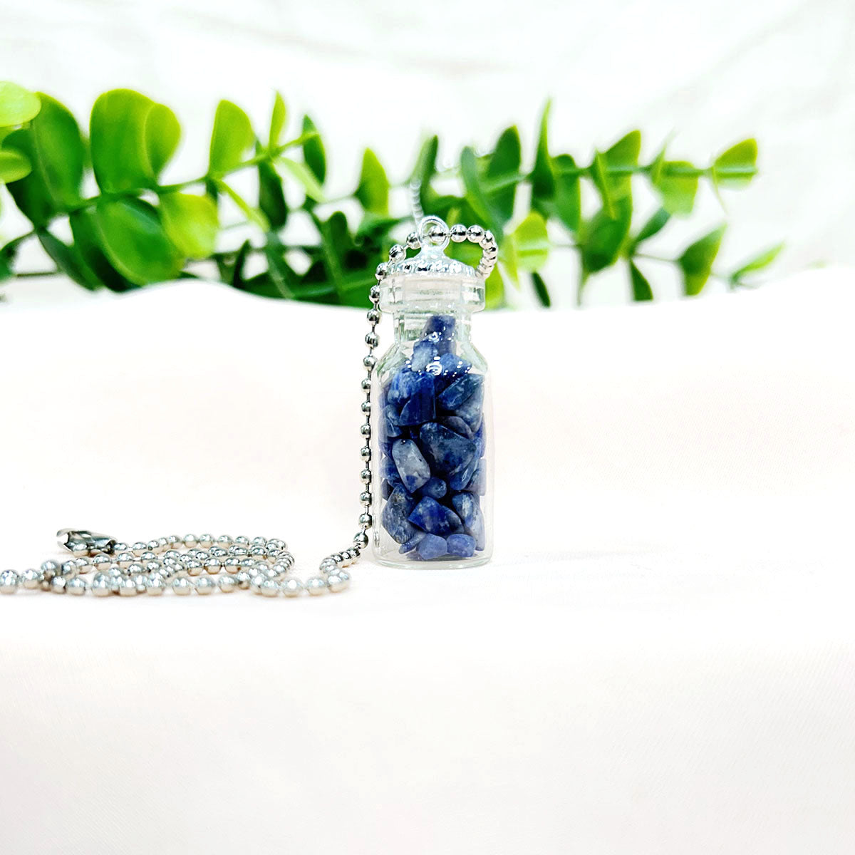 Sodalite Chips Bottle Pendant