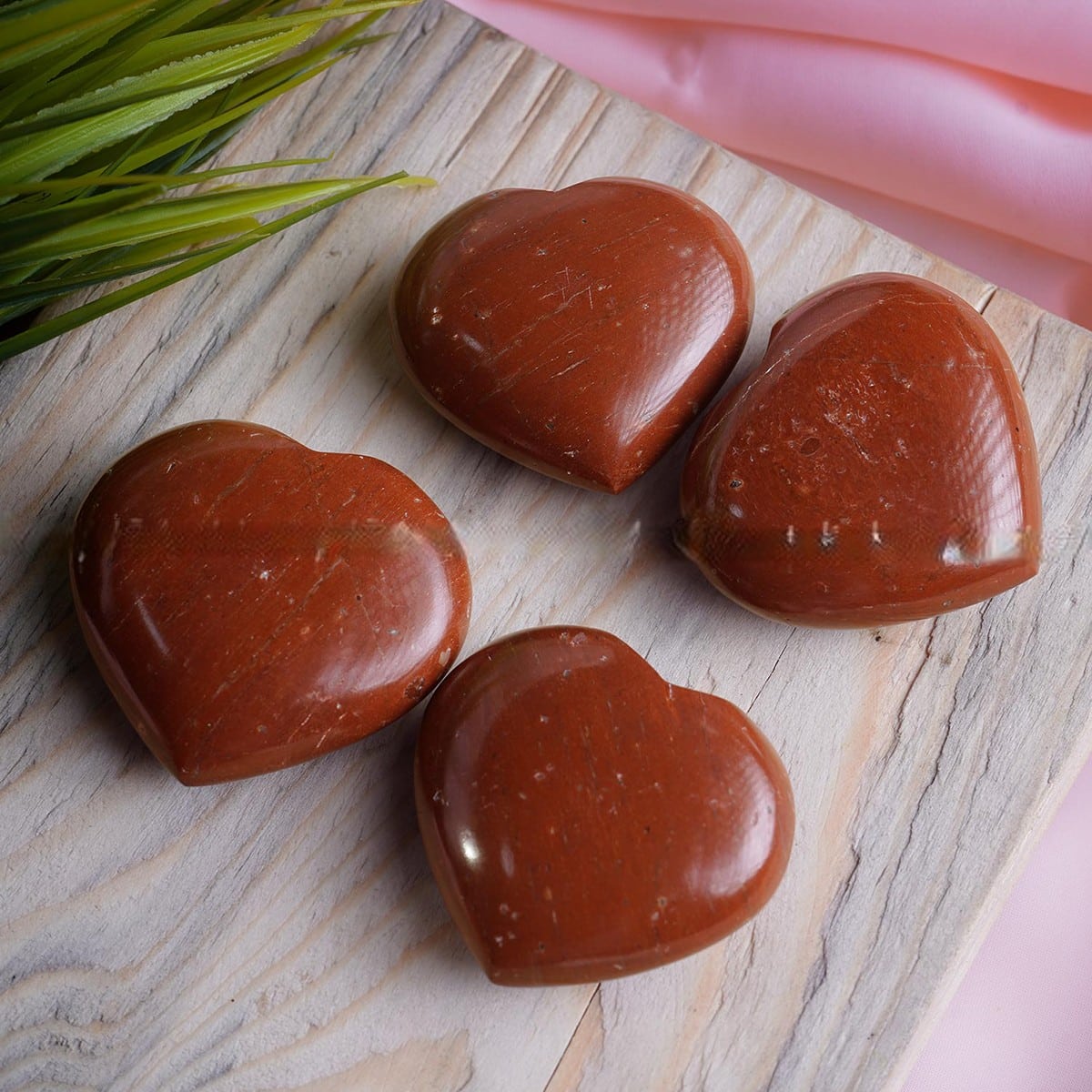 Red Jasper Heart Stone