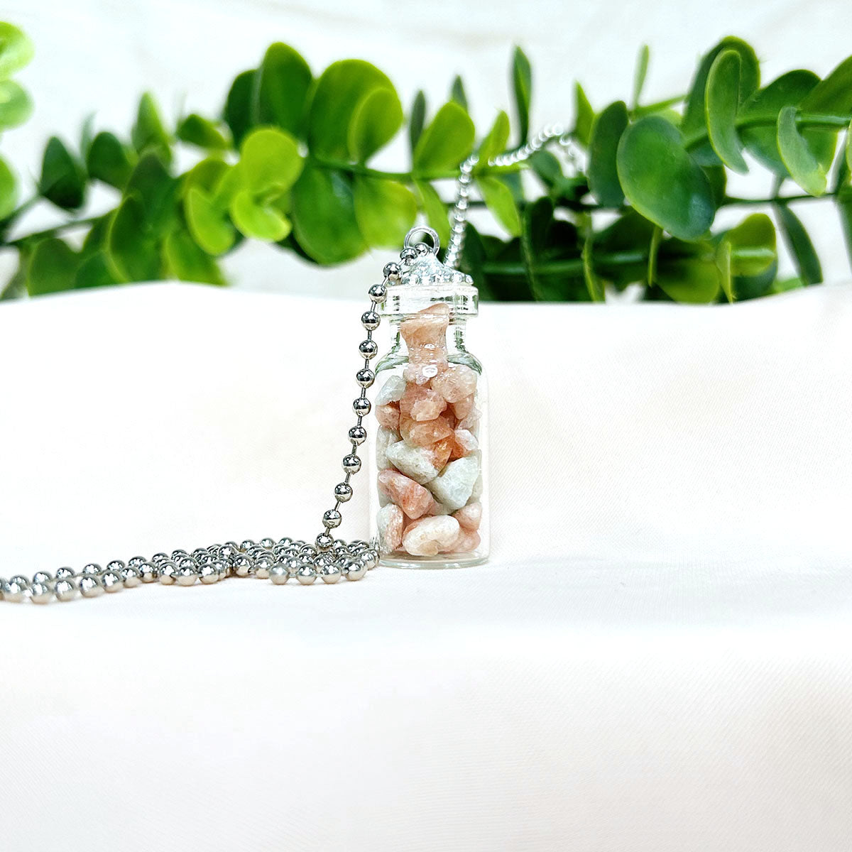 Sunstone Chips Bottle Pendant