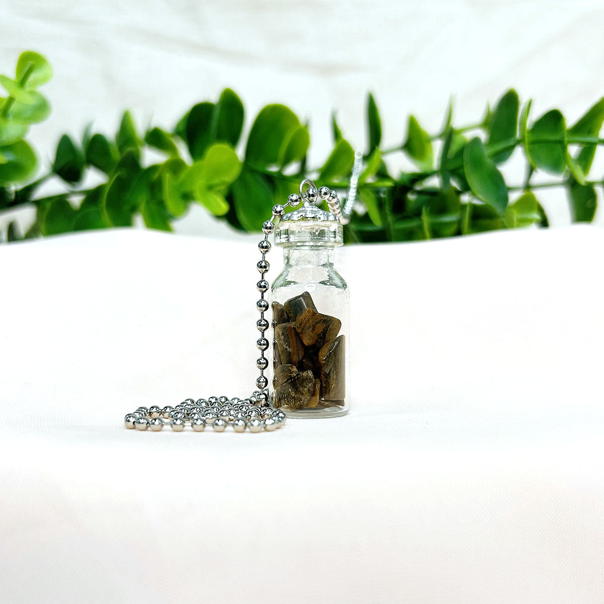 Tiger Eye Chips Bottle Pendant