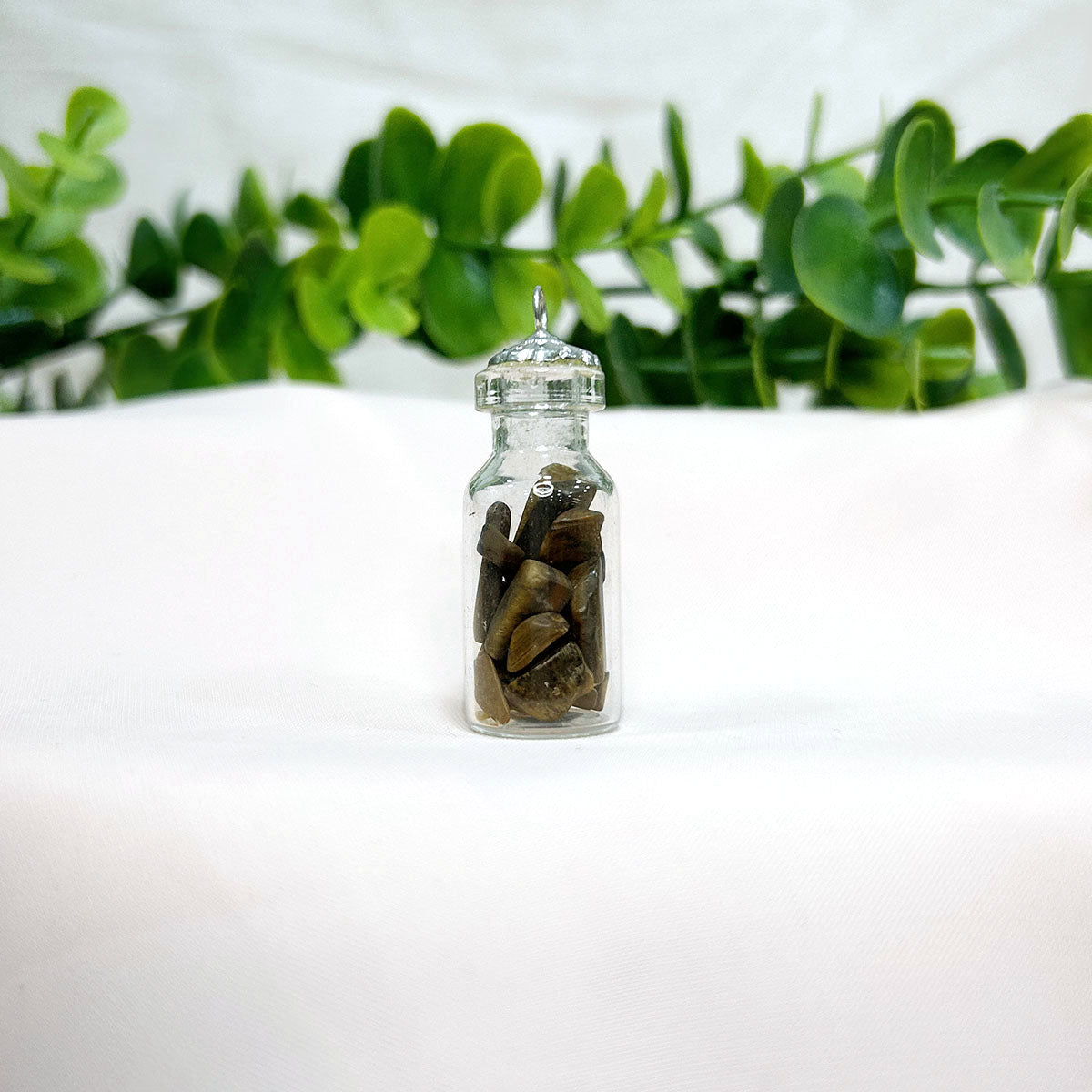 Tiger Eye Chips Bottle Pendant