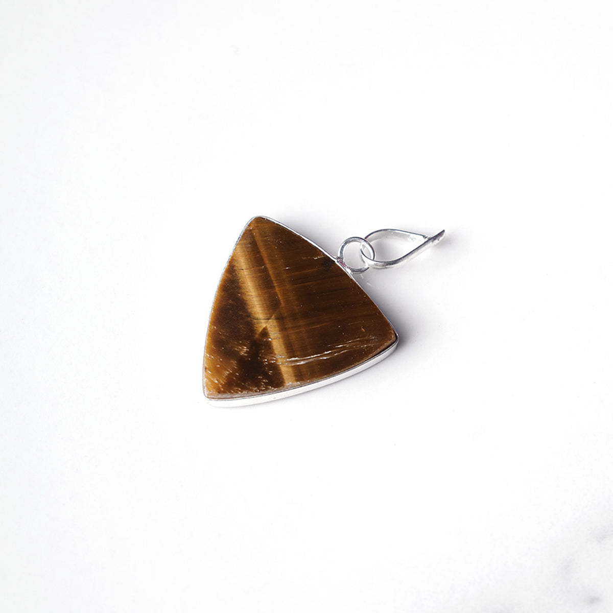 Tiger Eye Crystal Triangle Pendant