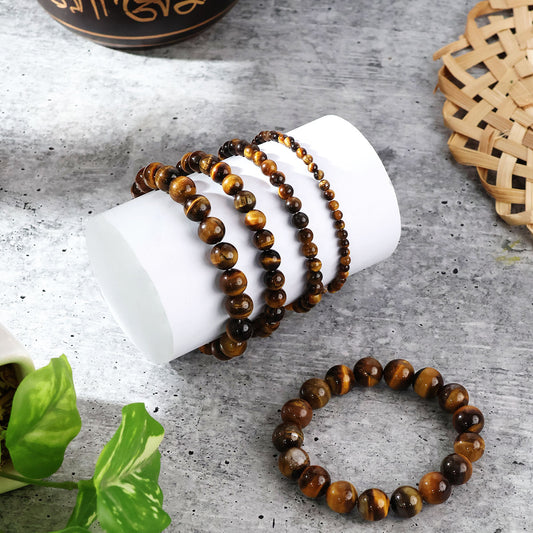 Tiger Eye Round Beads 8MM Bracelet