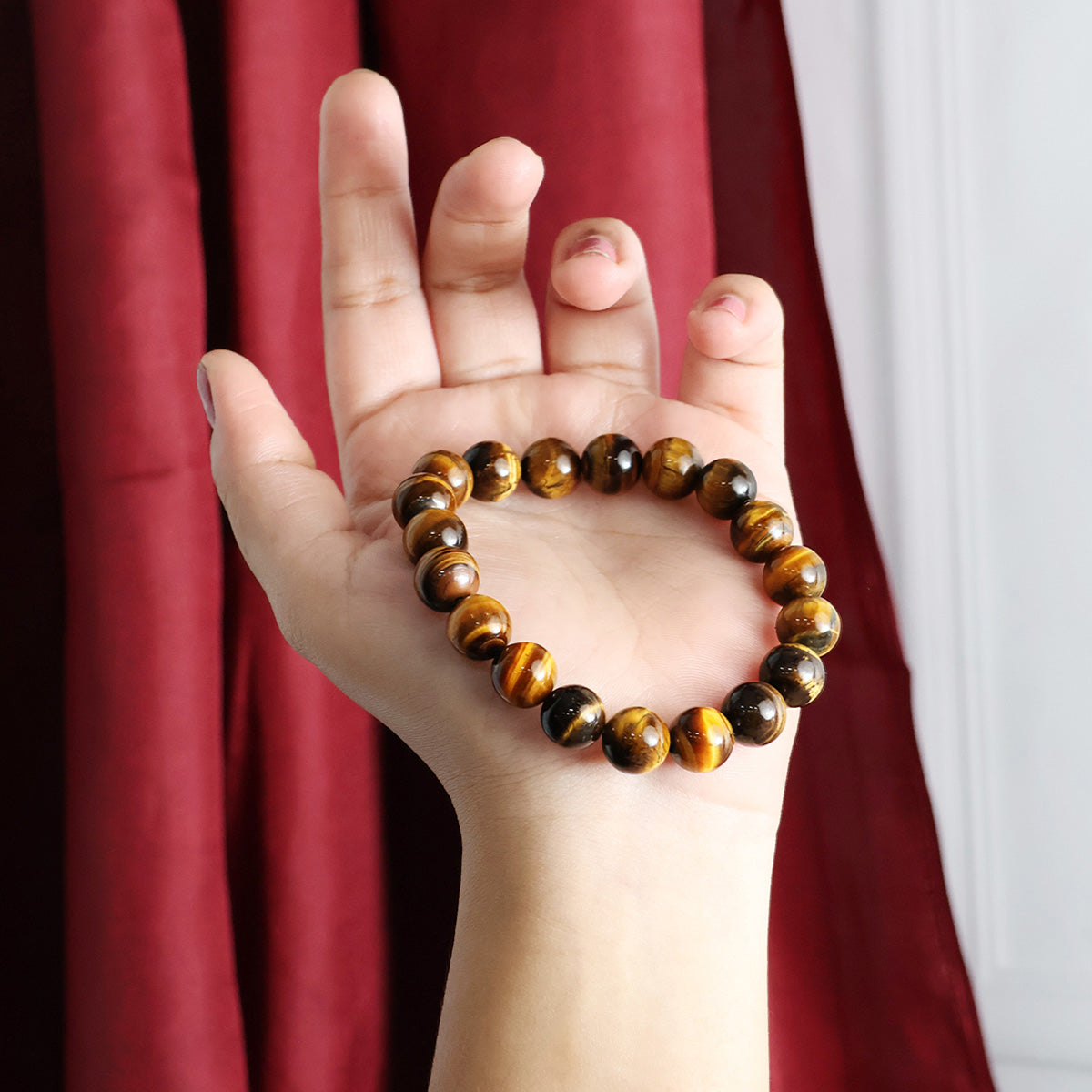 Tiger Eye Round Beads 8MM Bracelet