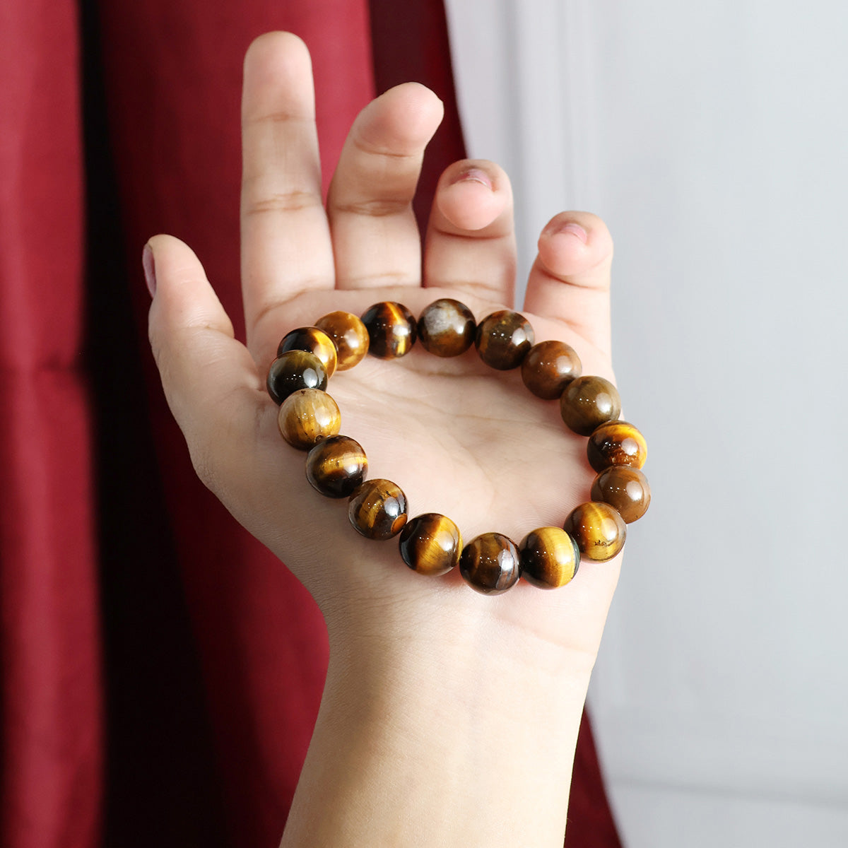 Tiger Eye Round Beads 8MM Bracelet