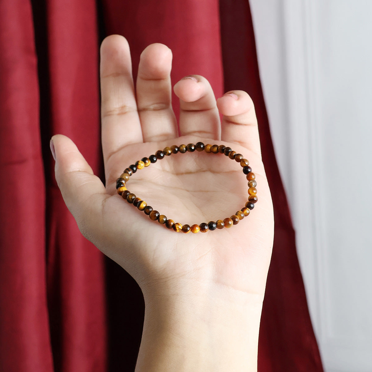 Tiger Eye Round Beads 8MM Bracelet