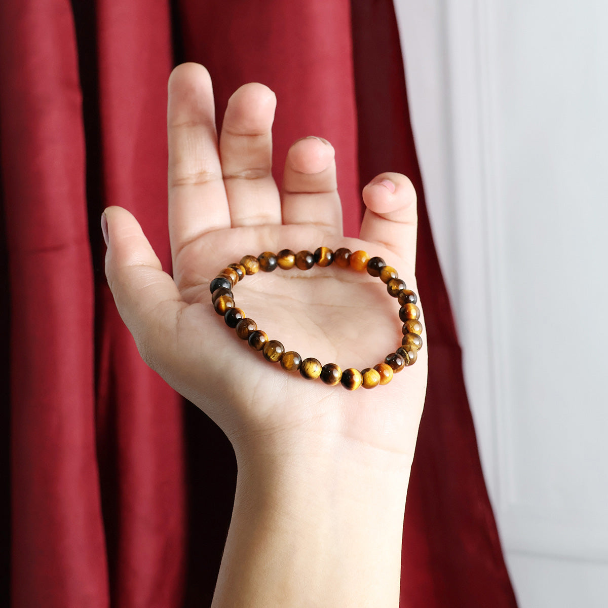 Tiger Eye Round Beads 8MM Bracelet