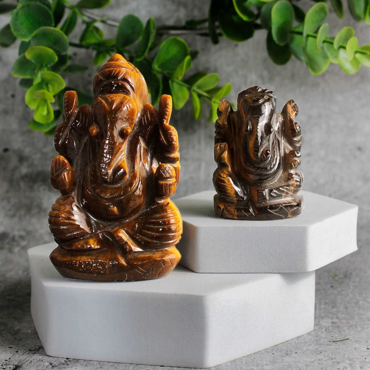 Tiger Eye Stone Ganesha