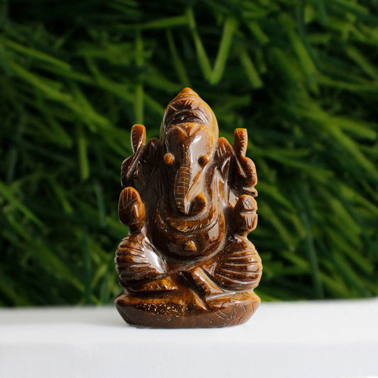 Tiger Eye Stone Ganesha