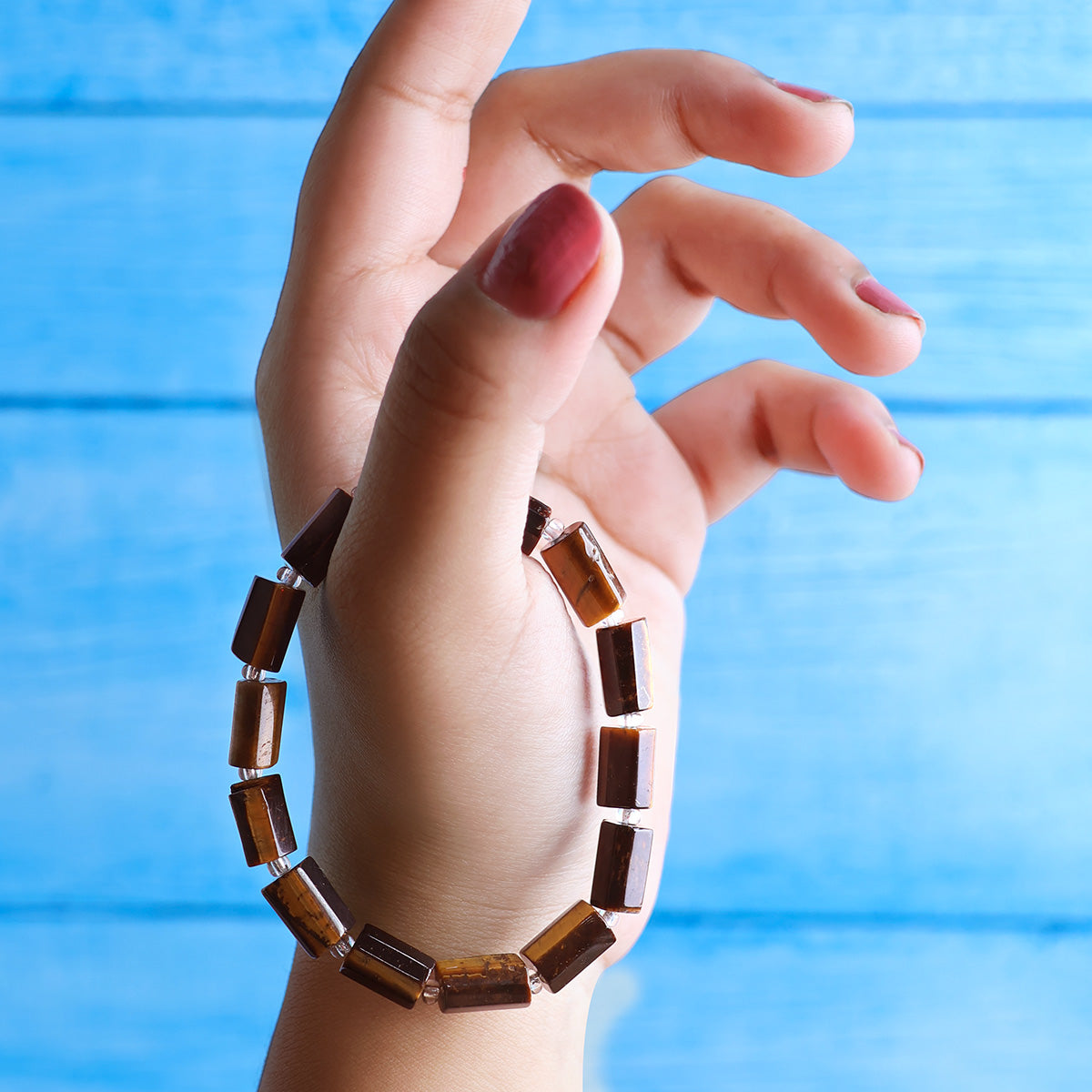 Tiger Eye Tube Beads Bracelet