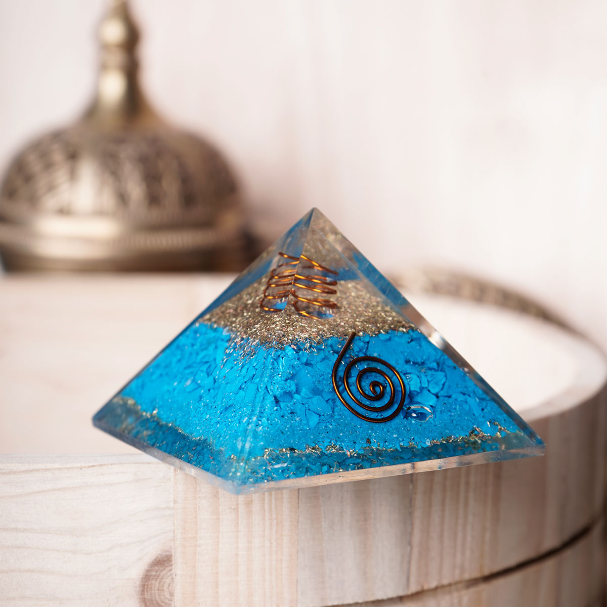 Turquoise Firoza Orgone Pyramid