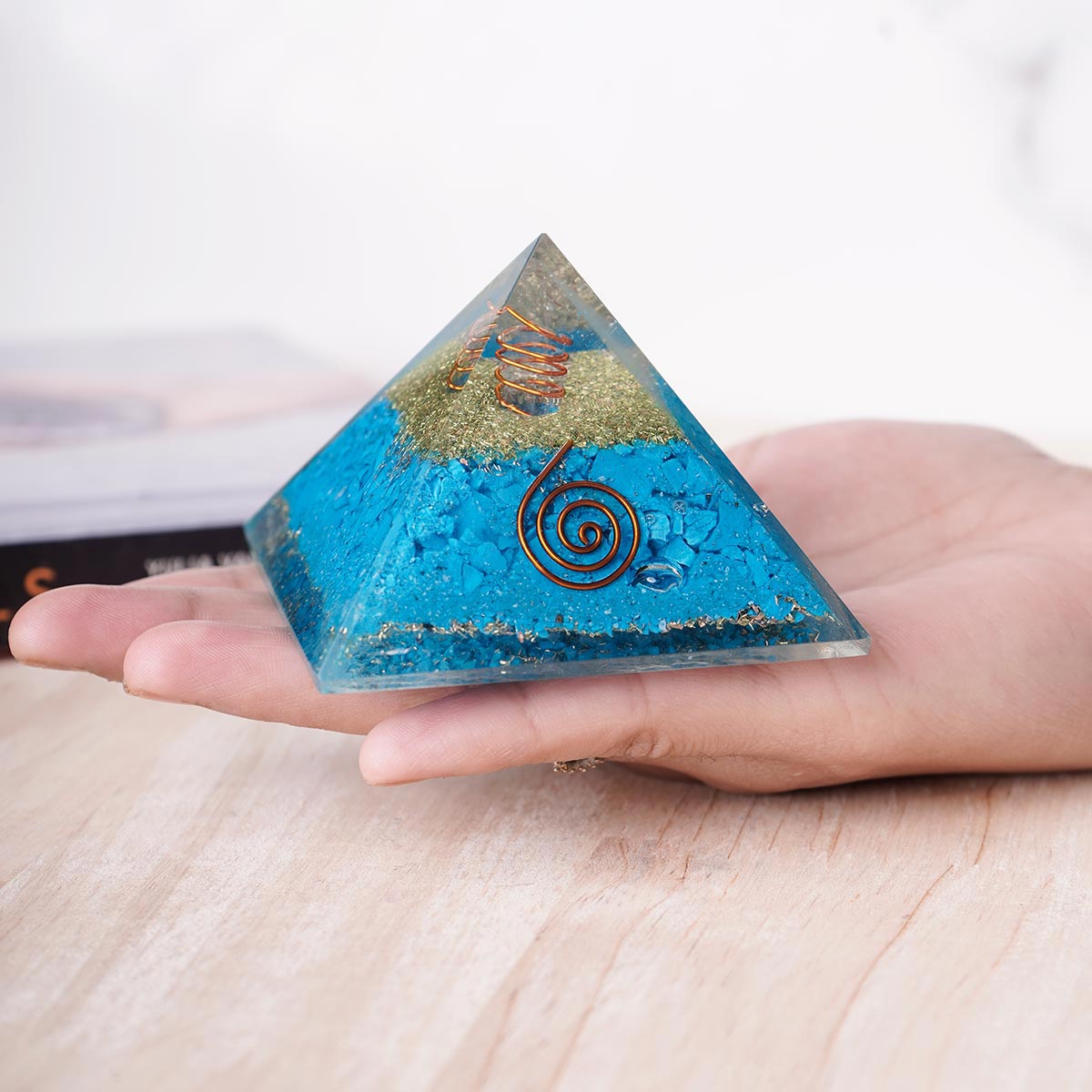 Turquoise Firoza Orgone Pyramid