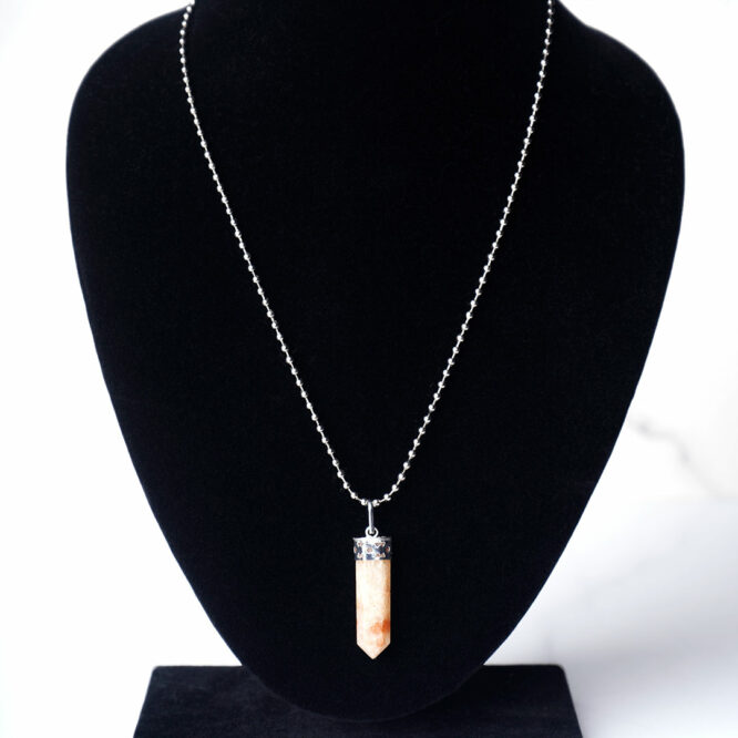 Sunstone Crystal Pencil Pendant