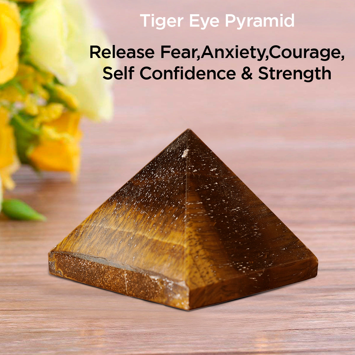 Tiger Eye Stone Pyramid