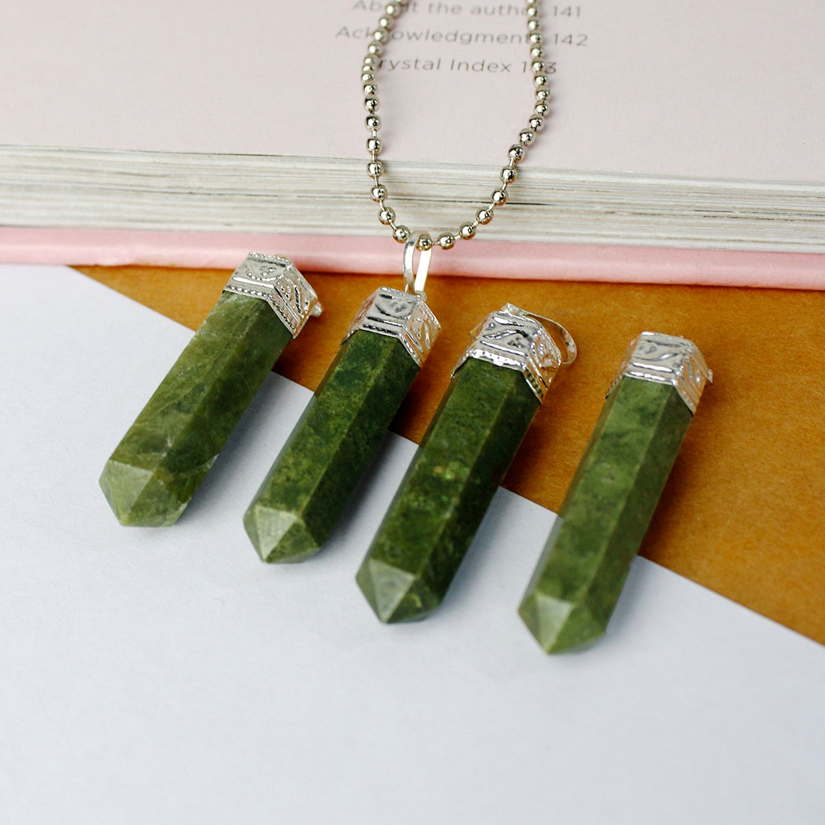 Vesuvianite Pencil Pendant