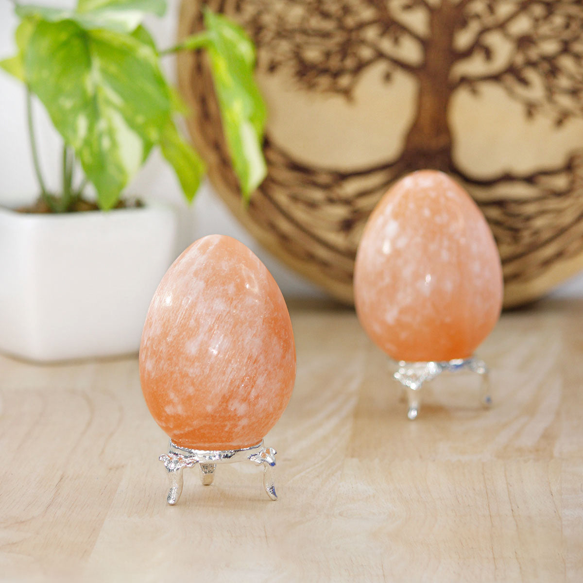 Orange Selenite Egg