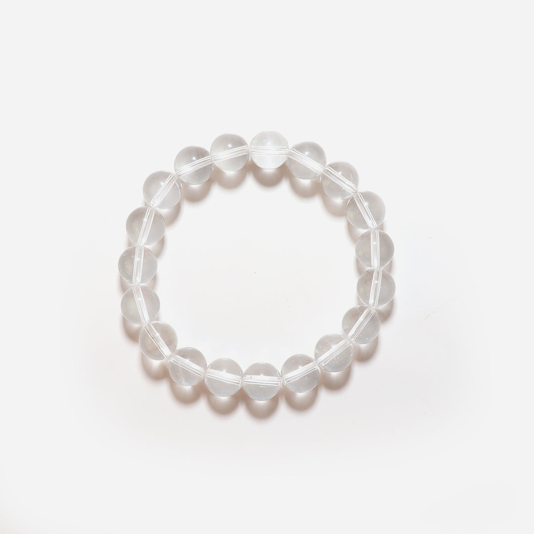 10 MM Clear Quartz Bracelet (18 Beads)