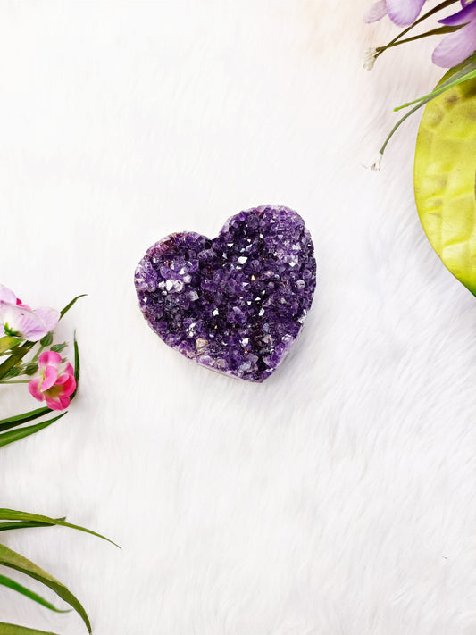 Amethyst Heart Shape Cluster – 597 grams