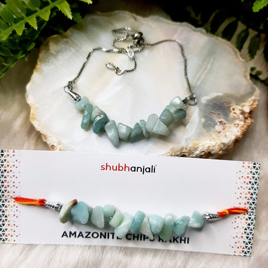 Amazonite Chips Rakhi