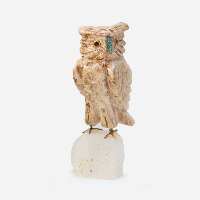 Aragonite Crystal Owls