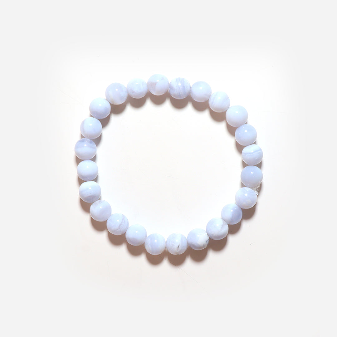 Blue Lace Agate Beads 8MM Bracelet