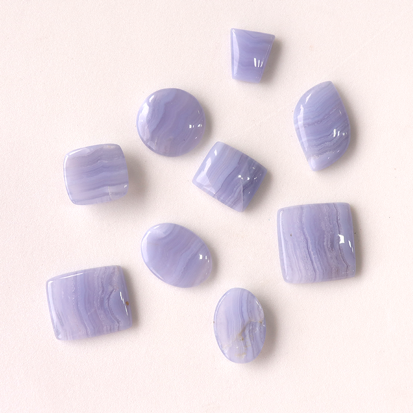 Blue Lace Agate Cabochons