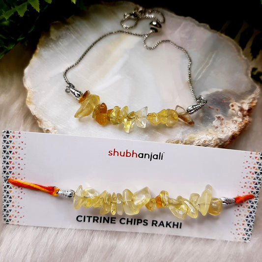 Citrine Chips Rakhi