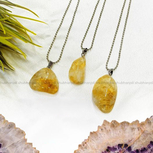 Citrine Tumble Pendant