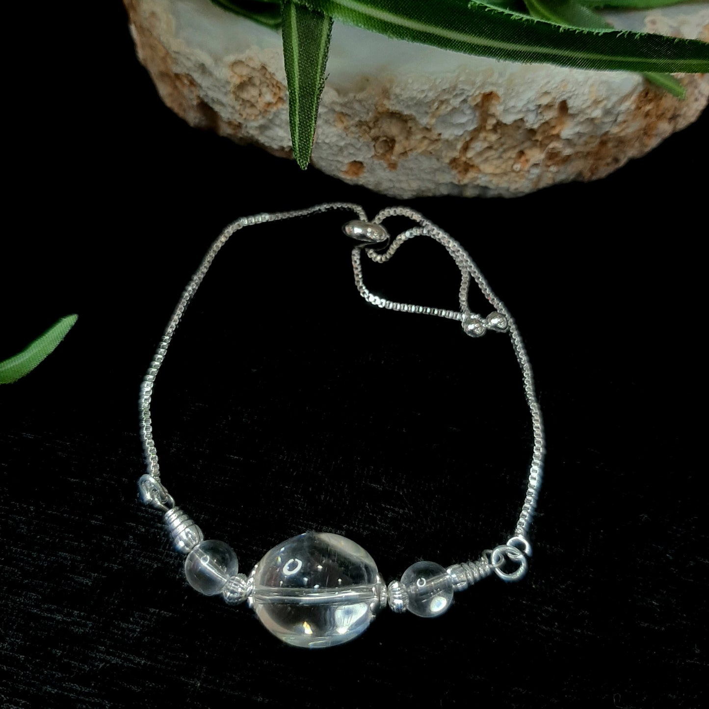 Clear Quartz Tumble Rakhi