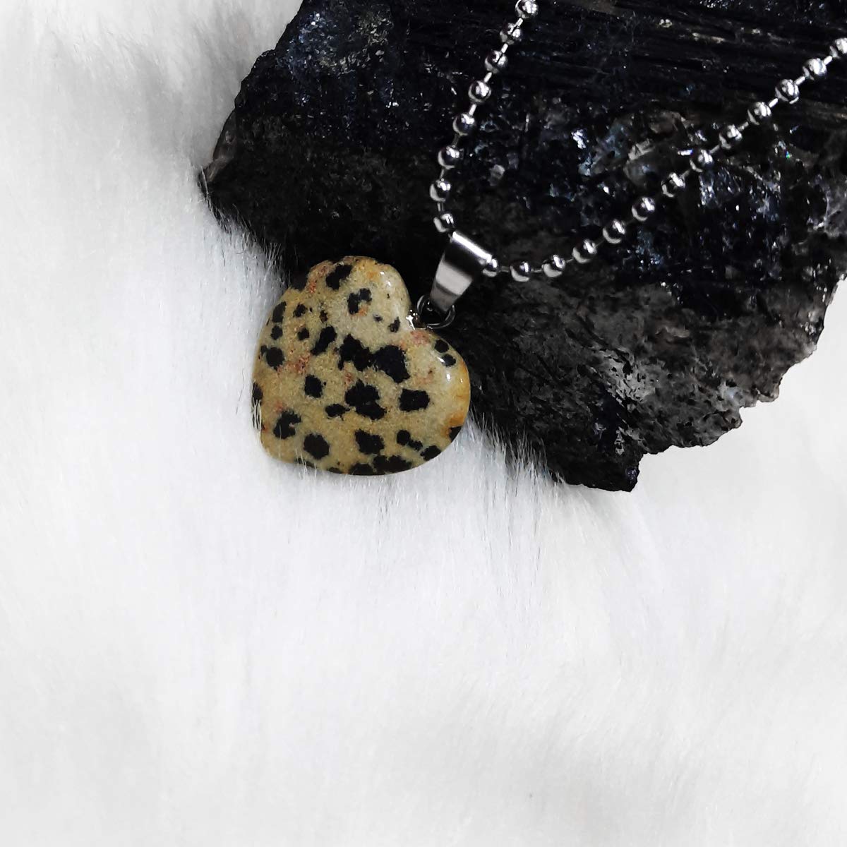 Dalmation Jasper Heart Pendant