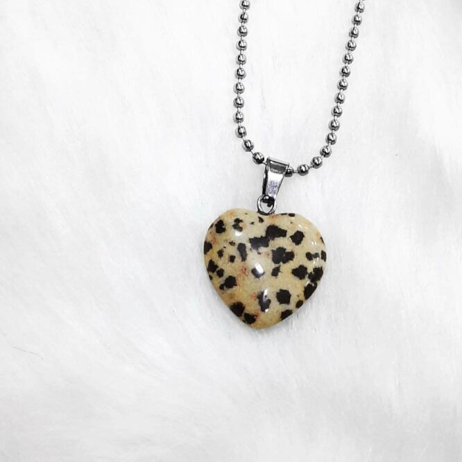 Dalmation Jasper Heart Pendant