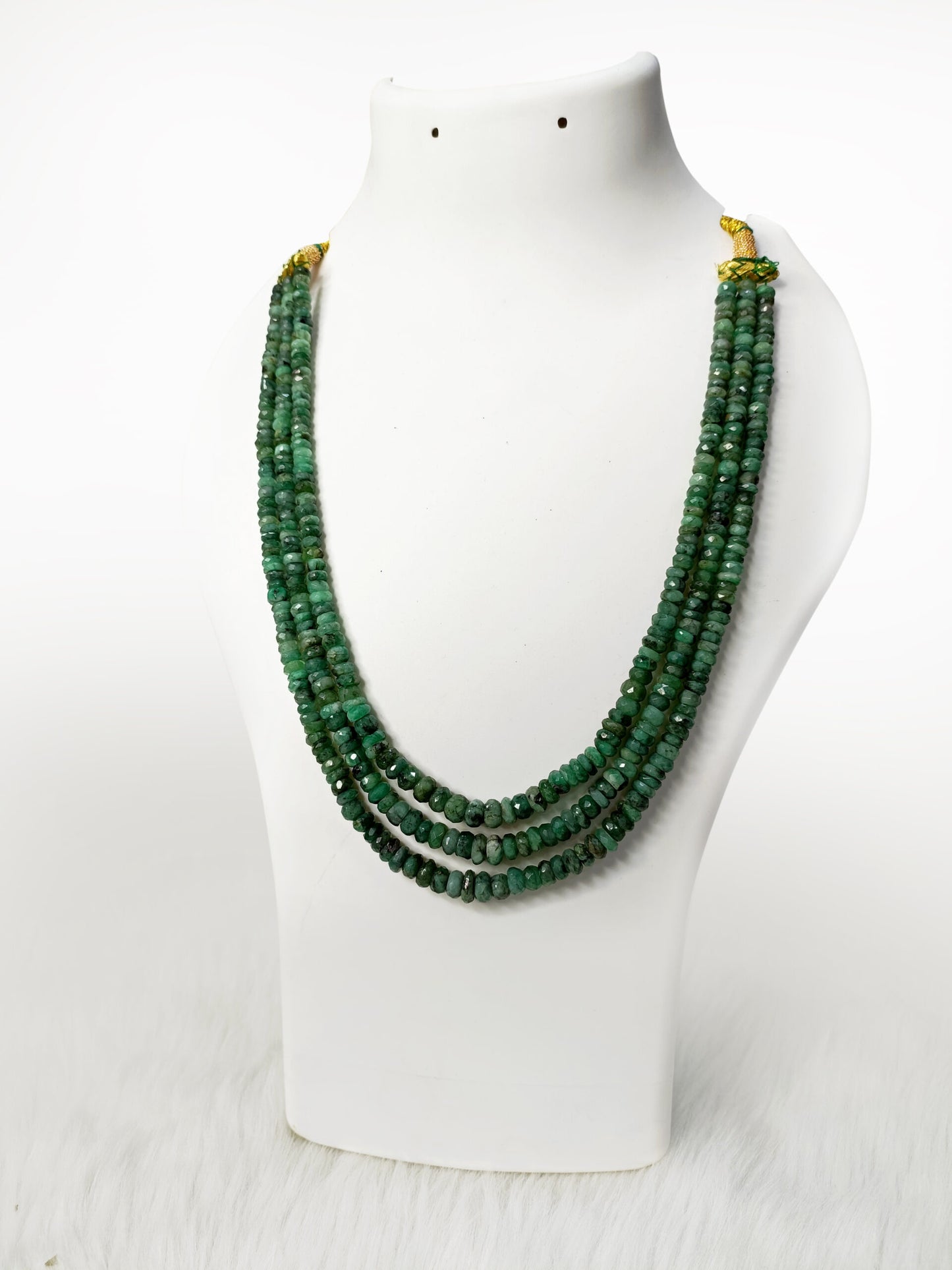 Three Layered Emerald Necklace