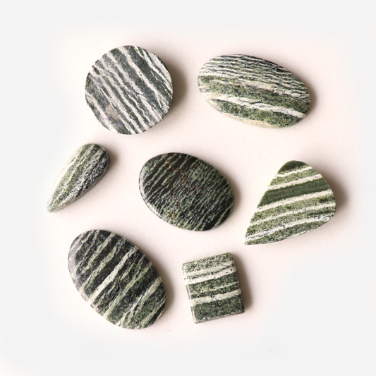 Green Zebra Cabochons