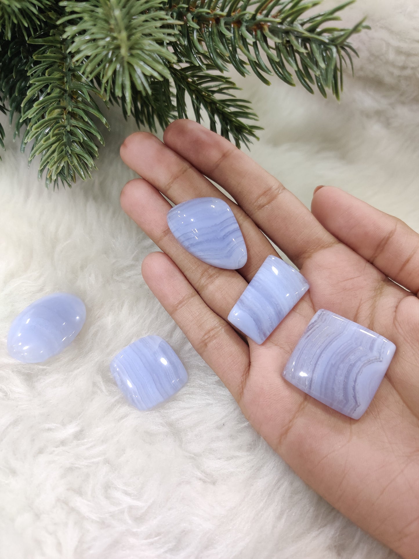 Blue Lace Agate Cabochons