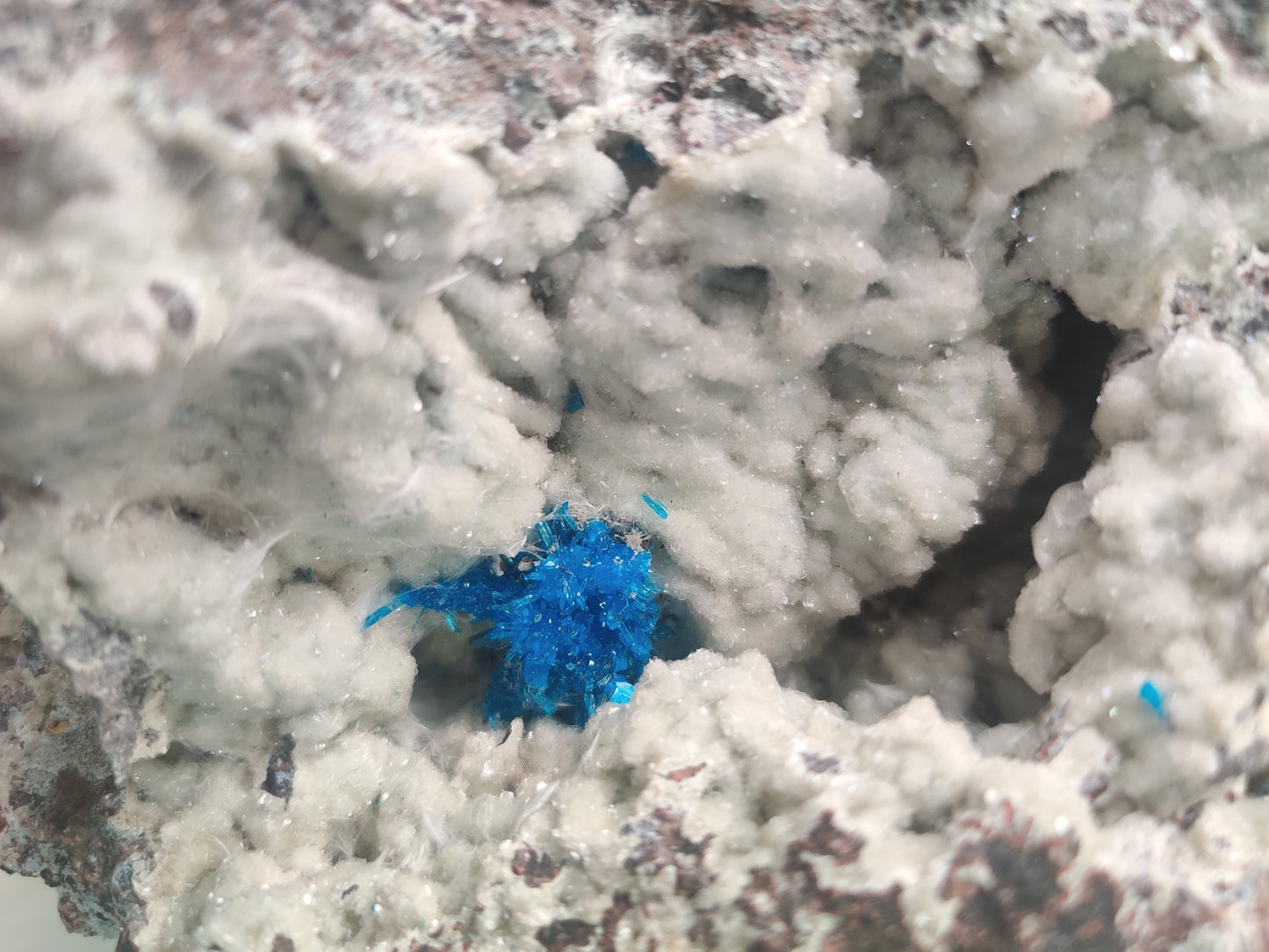 Large Cavansite with Bladed Stilbite Crystals