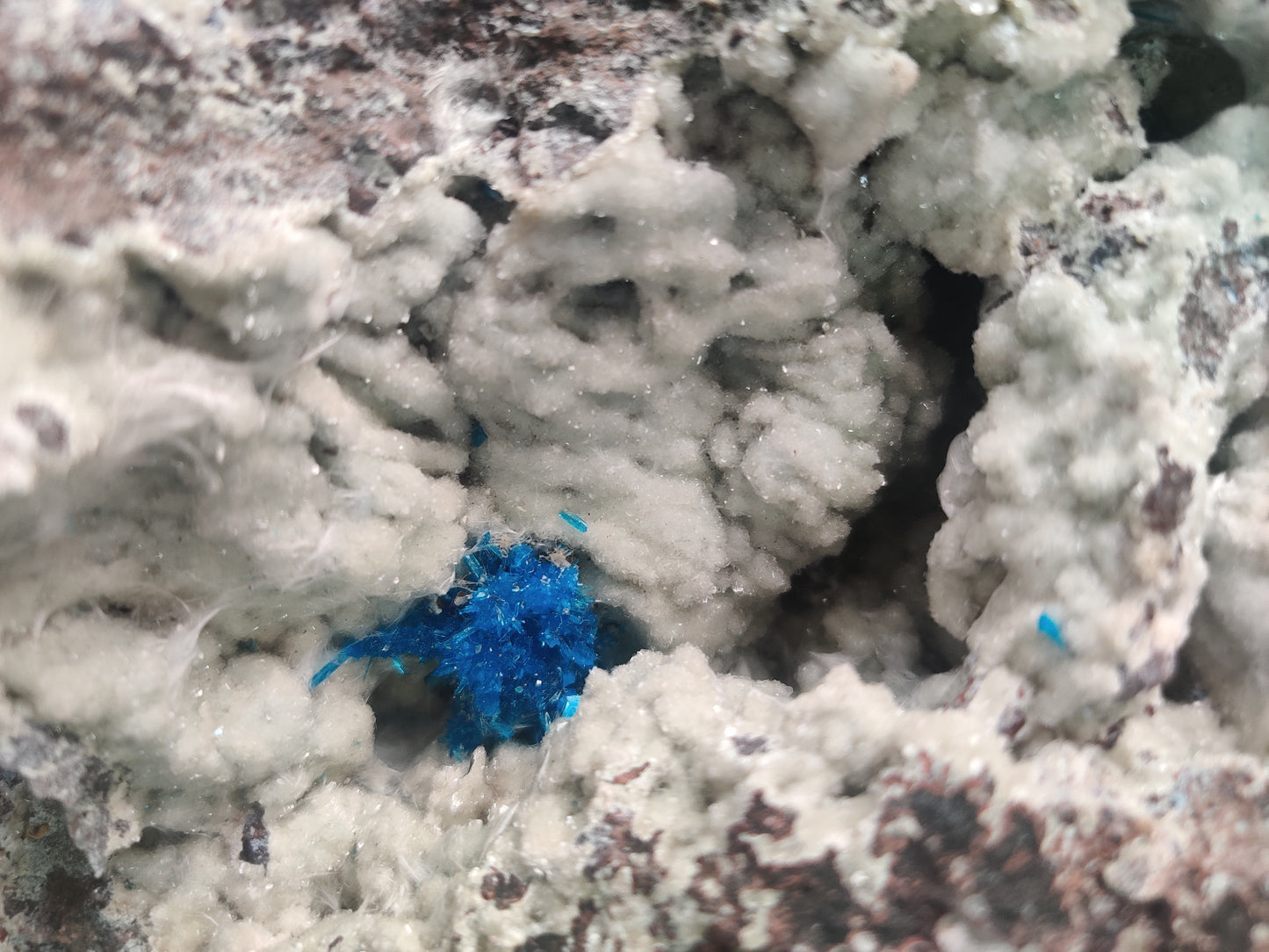 Large Cavansite with Bladed Stilbite Crystals