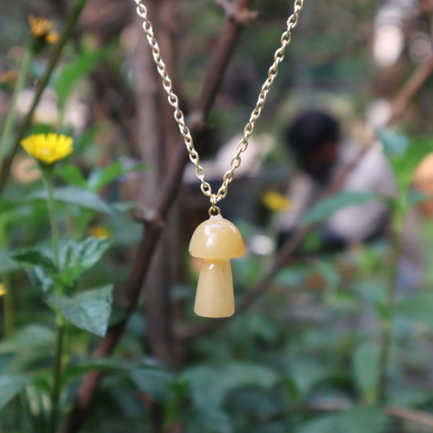 Crystal Mushroom Pendant