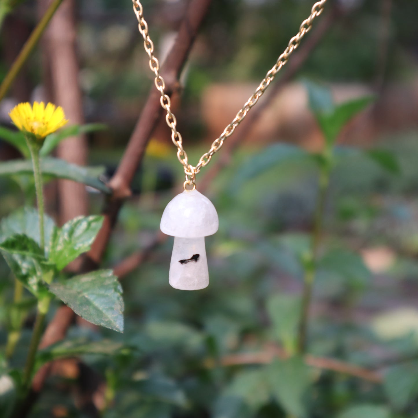 Crystal Mushroom Pendant