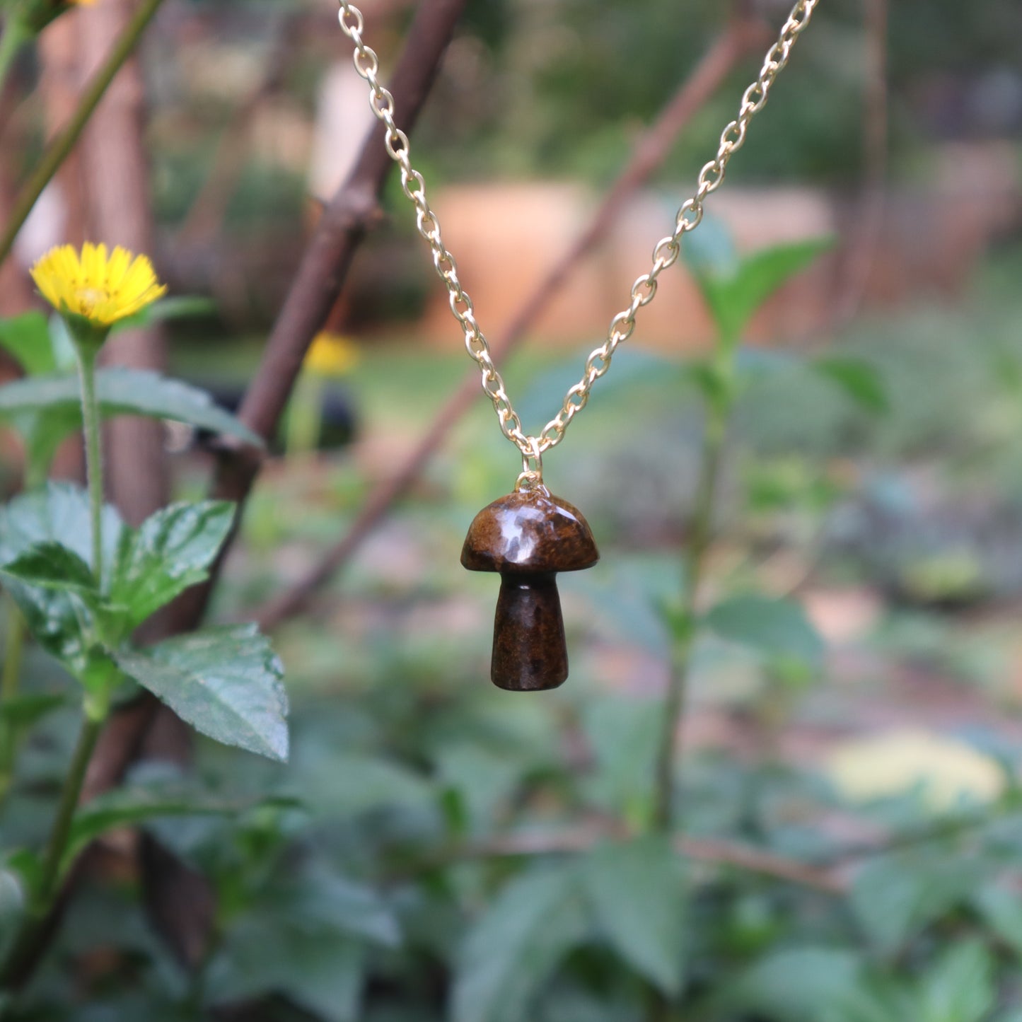 Crystal Mushroom Pendant