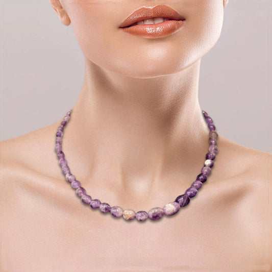 Amethyst Tumble Stone Necklace