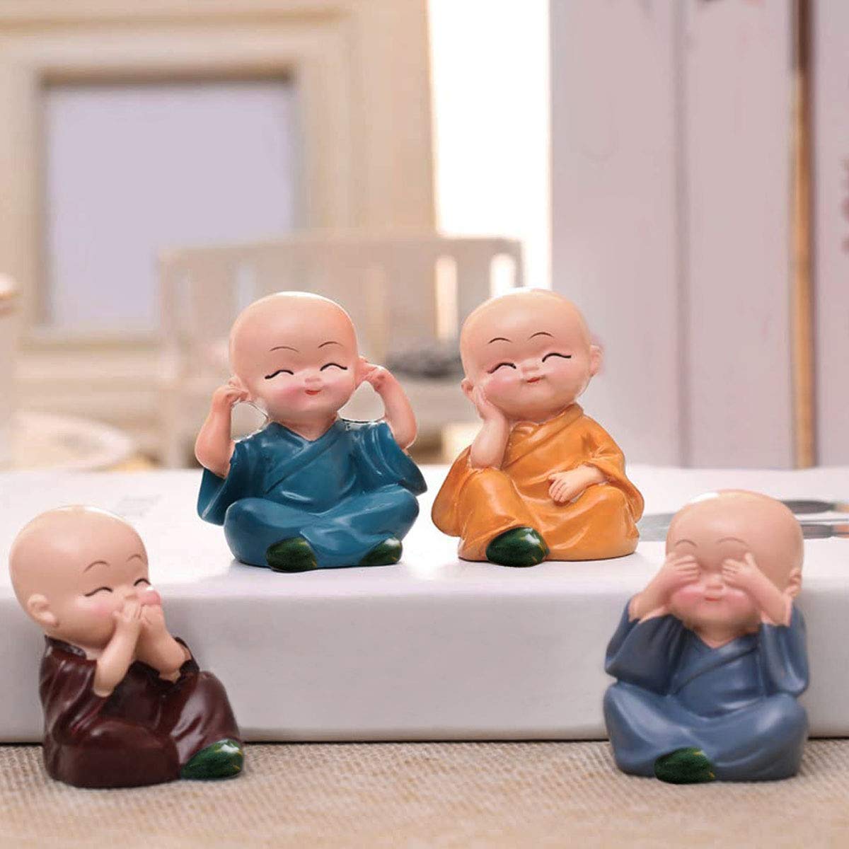 Buddha Baby Monks Statues (Set of 4)