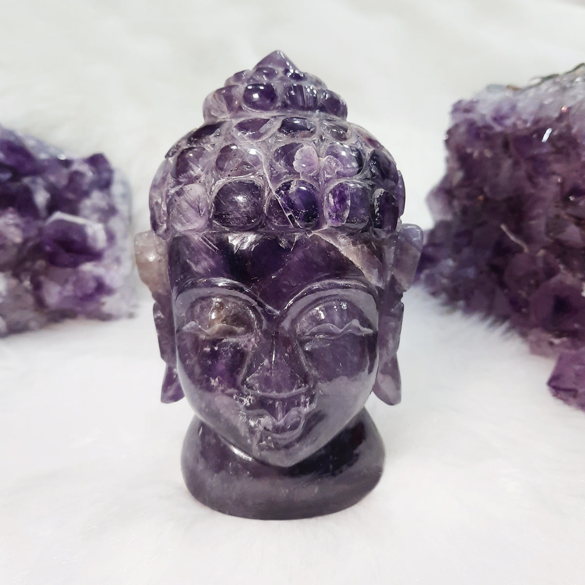 Amethyst Buddha Head